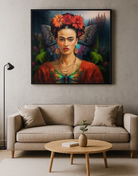 Retablo de Frida Kahlo multicolor – impresión digital sobre MDF con corte láser en Bogotá
