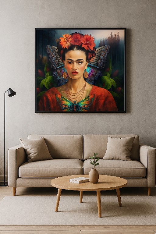 Retablo de Frida Kahlo multicolor – impresión digital sobre MDF con corte láser en Bogotá